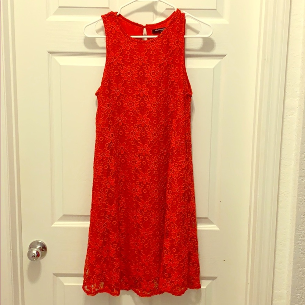 Red tank style dress